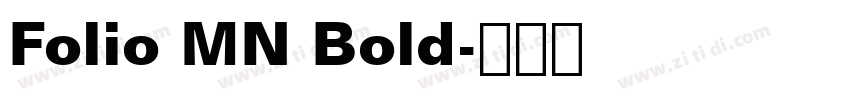 Folio MN Bold字体转换